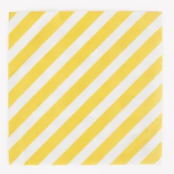 My Little Day 20 Serviettes Rayures Jaunes