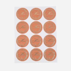 Arty Fêtes Factory 24 Stickers Merci Jolis Brins Terracotta> Stickers Et Gommettes