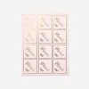 Arty Fêtes Factory 24 Stickers Merci Rose Poudre> Stickers Et Gommettes