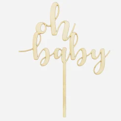 Party Deco 1 Topper En Bois Oh Baby