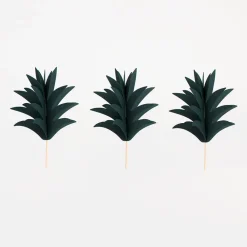 Party Deco 6 Toppers - Feuilles D'Ananas