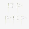 Party Pro 10 Toppers Blancs Et Or