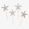 Rico Design 4 Toppers Etoile De Mer En Bois