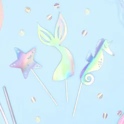 Party Deco 3 Toppers Sirene
