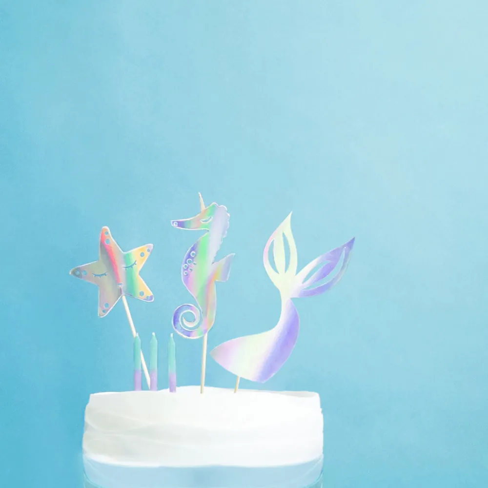Party Deco 3 Toppers Sirene