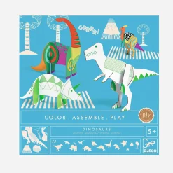 Djeco Activite Coloriage Et Assemblage : Dinosaures> Coloriages