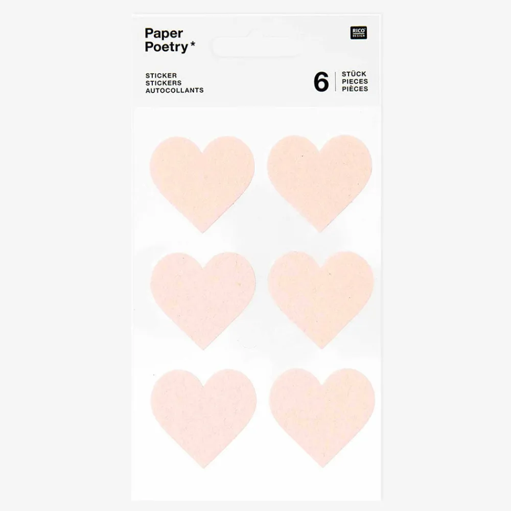 Rico Design Autocollant Grand Coeur Rose Poudre> Stickers Et Gommettes