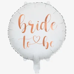 Party Deco Ballon Bride To Be Blanc Et Rose Gold> Ballons Helium À Forme