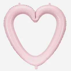 Party Deco Ballon Cadre Photo Coeur Rose> Ballons Helium À Forme