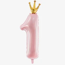 Party Deco Ballon Chiffre 1 Rose> Ballons Helium À Forme