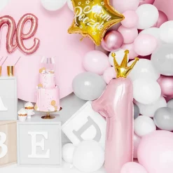 Party Deco Ballon Chiffre 1 Rose><noscript><img width=