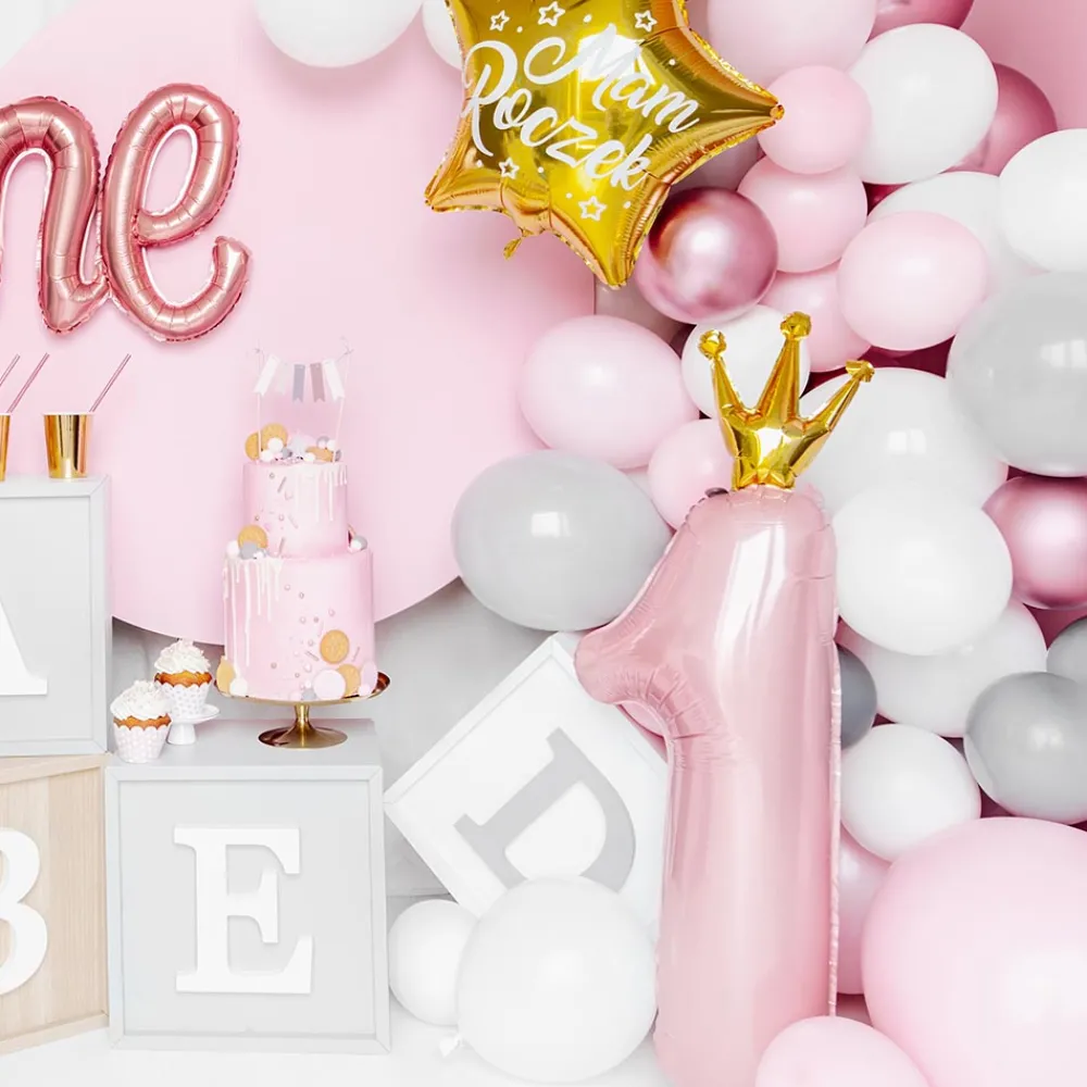 Party Deco Ballon Chiffre 1 Rose> Ballons Helium À Forme