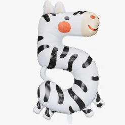 Party Deco Ballon Chiffre 5 Zebre> Ballons Chiffre
