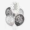 Unique Party Ballon De Baudruche : 6 Ballons 30 Ans Noirs> Ballons De Baudruche À Motif