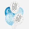 Unique Party Ballon De Baudruche : 6 Ballons 60 Ans Bleus> Ballons De Baudruche À Motif