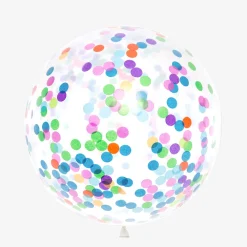 Party Deco Ballon De Baudruche Geant : 1 Ballon Confettis Multicolore> Ballons De Baudruche Unis