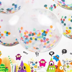 Party Deco Ballon De Baudruche Geant : 1 Ballon Confettis Multicolore> Ballons De Baudruche Unis