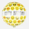 Grabo Balloons Ballon Happy Birthday Emoji> Ballons Helium À Forme