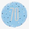 Unique Party Ballon Helium 70 Ans Bleu Et Holographique> Ballons Chiffre