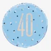 Unique Party Ballon Helium 40 Ans Bleu Et Holographique> Ballons Chiffre
