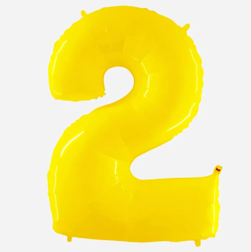 Grabo Balloons Ballon Helium Geant - Ballon Geant Chiffre Jaune> Ballons Chiffre