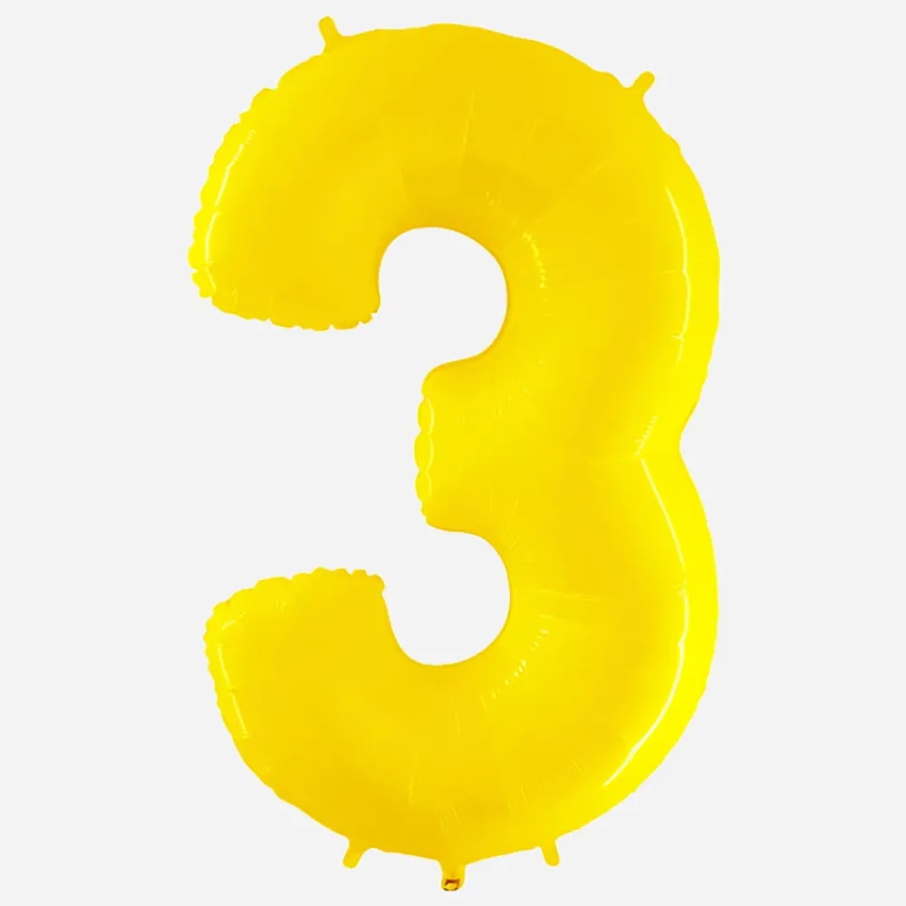 Grabo Balloons Ballon Helium Geant - Ballon Geant Chiffre Jaune> Ballons Chiffre