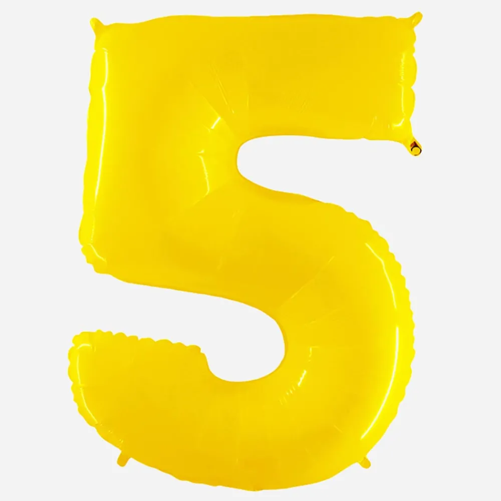 Grabo Balloons Ballon Helium Geant - Ballon Geant Chiffre Jaune> Ballons Chiffre