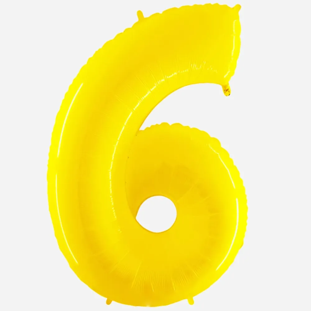 Grabo Balloons Ballon Helium Geant - Ballon Geant Chiffre Jaune> Ballons Chiffre