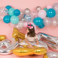 My Little Day Ballons De Baudruche : 5 Ballons Imprimes Confettis Argentes> Ballons De Baudruche À Motif