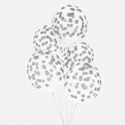 My Little Day Ballons De Baudruche : 5 Ballons Imprimes Confettis Argentes><noscript><img width=