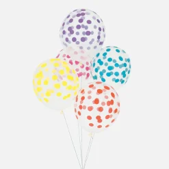 My Little Day Ballons De Baudruche : 5 Ballons Imprimes Confettis Multicolores> Ballons De Baudruche À Motif