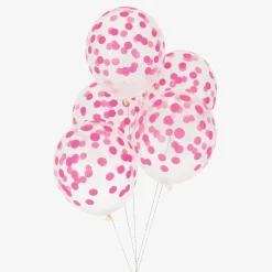 My Little Day Ballons De Baudruche : 5 Ballons Confettis Fuchsia><noscript><img width=