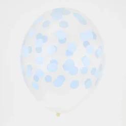 My Little Day Ballons De Baudruche : 5 Ballons Imprimes Confettis Bleu Clair> Ballons De Baudruche À Motif