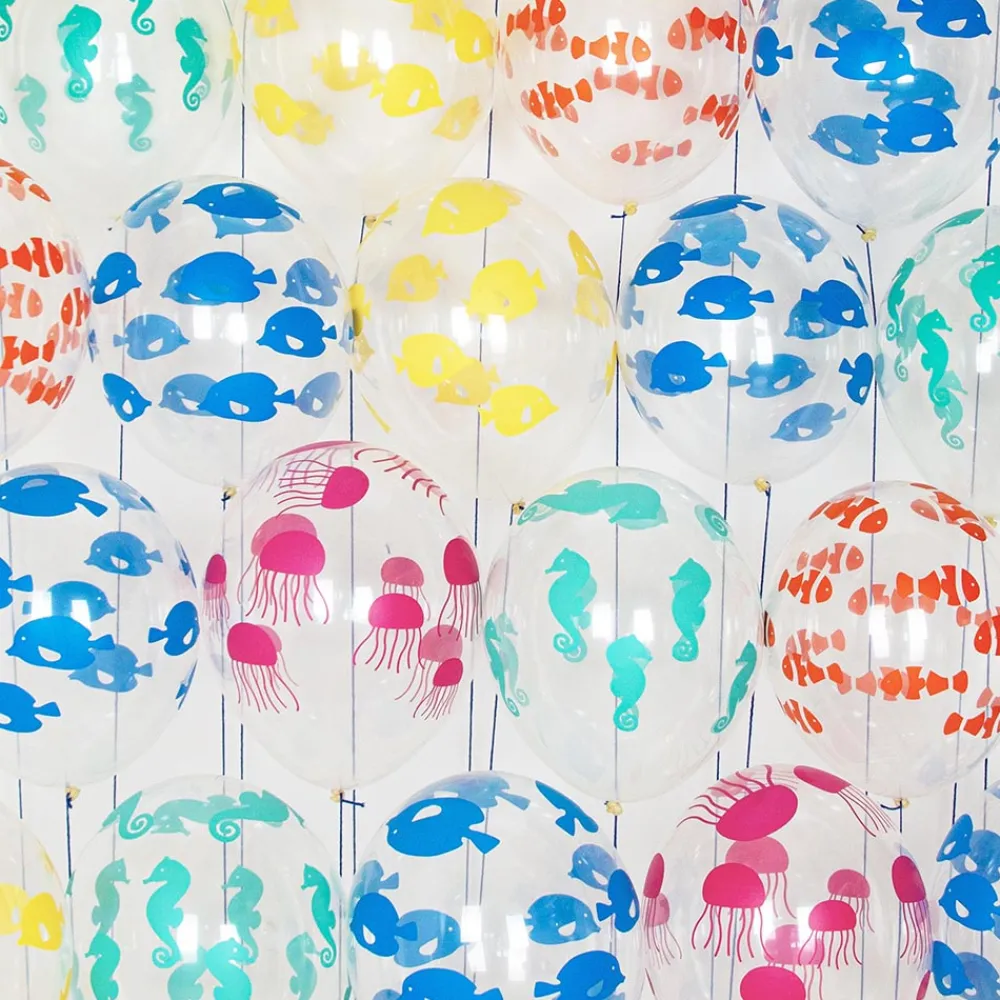 My Little Day Ballons De Baudruche : 5 Ballons Fonds Marins> Ballons De Baudruche À Motif