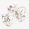 Ginger Ray Ballons De Baudruche : 5 Ballons Confettis 40 Ans Rose Gold> Ballons De Baudruche À Motif