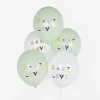 My Little Day Ballons De Baudruche : 5 Ballons Baby Shower Menthe> Ballons De Baudruche À Motif