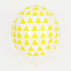 My Little Day Ballons De Baudruche : 5 Ballons Triangles Jaunes> Ballons De Baudruche À Motif