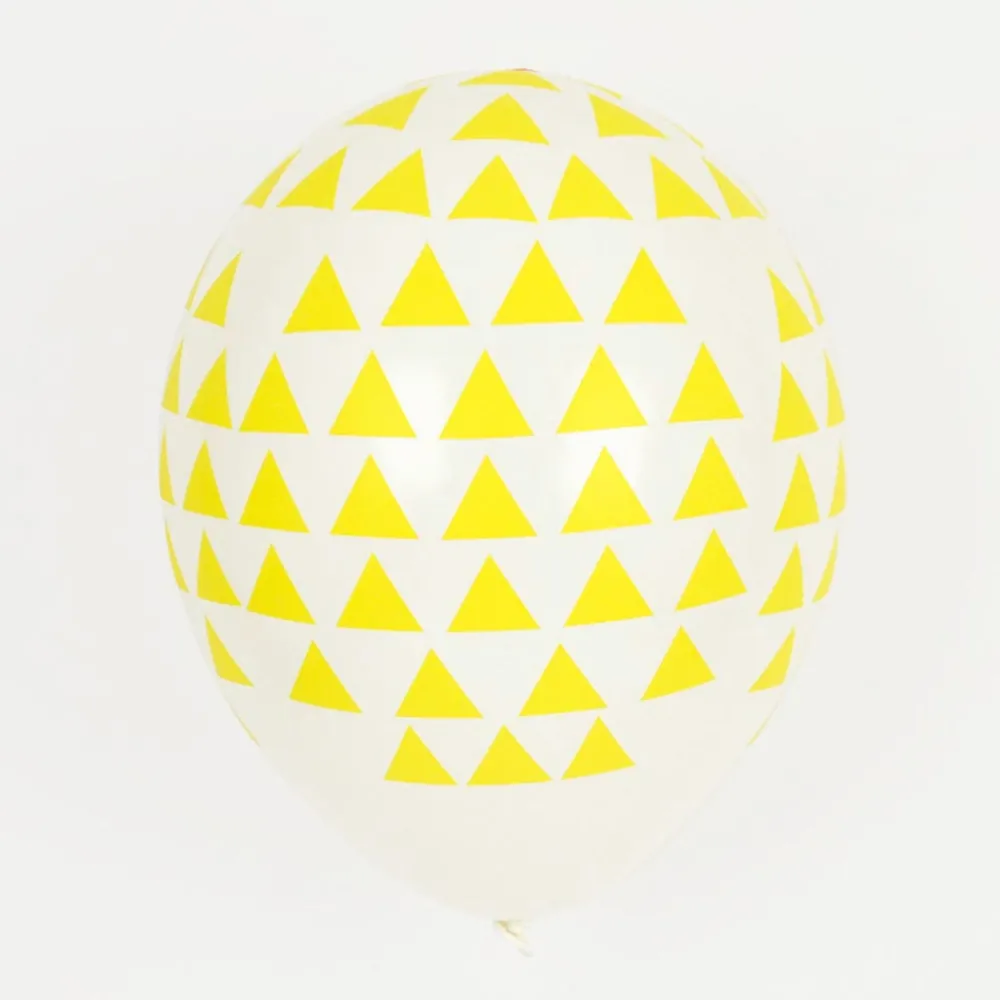 My Little Day Ballons De Baudruche : 5 Ballons Triangles Jaunes> Ballons De Baudruche À Motif