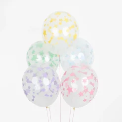 My Little Day Ballons De Baudruche : 5 Ballons Etoiles Pastel> Ballons De Baudruche À Motif
