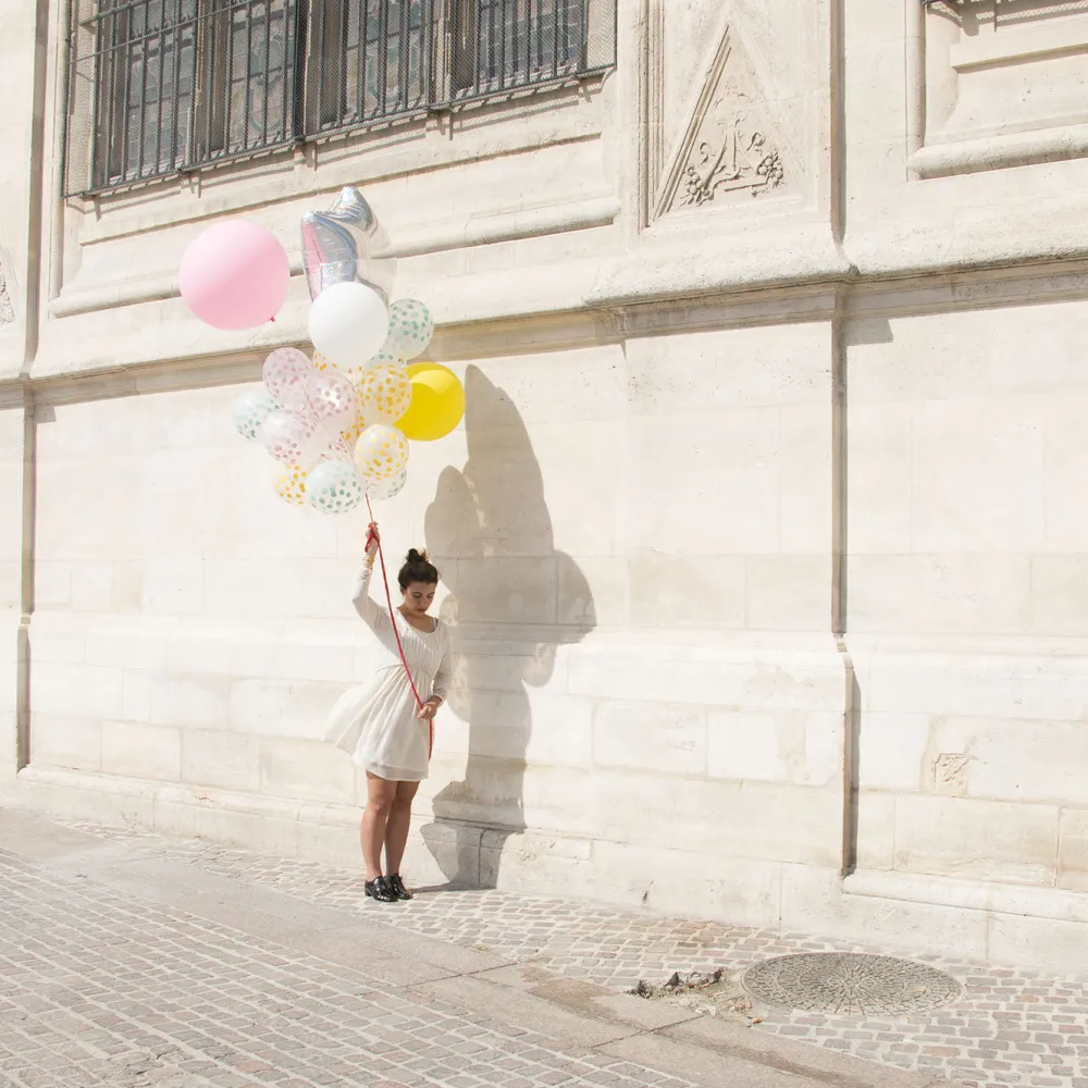 My Little Day Ballons De Baudruche : 5 Ballons Imprimes Confettis Pastel> Ballons De Baudruche À Motif