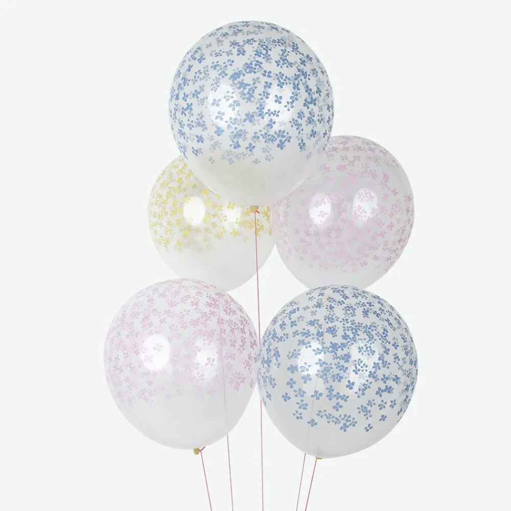 Ginger Ray Ballons De Baudruche : 5 Ballons Tatoues Fleurs Pastel> Ballons De Baudruche À Motif