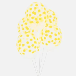 My Little Day Ballons De Baudruche : 5 Ballons Imprimes Confettis Jaunes><noscript><img width=