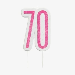 Unique Party Bougie 70 Ans Rose
