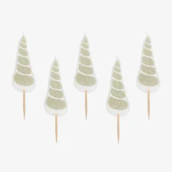 Arty Fêtes Factory Bougie Anniversaire : 4 Bougies Corne De Licorne Doree