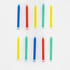 Rico Design Bougie Anniversaire : 24 Bougies Colorees