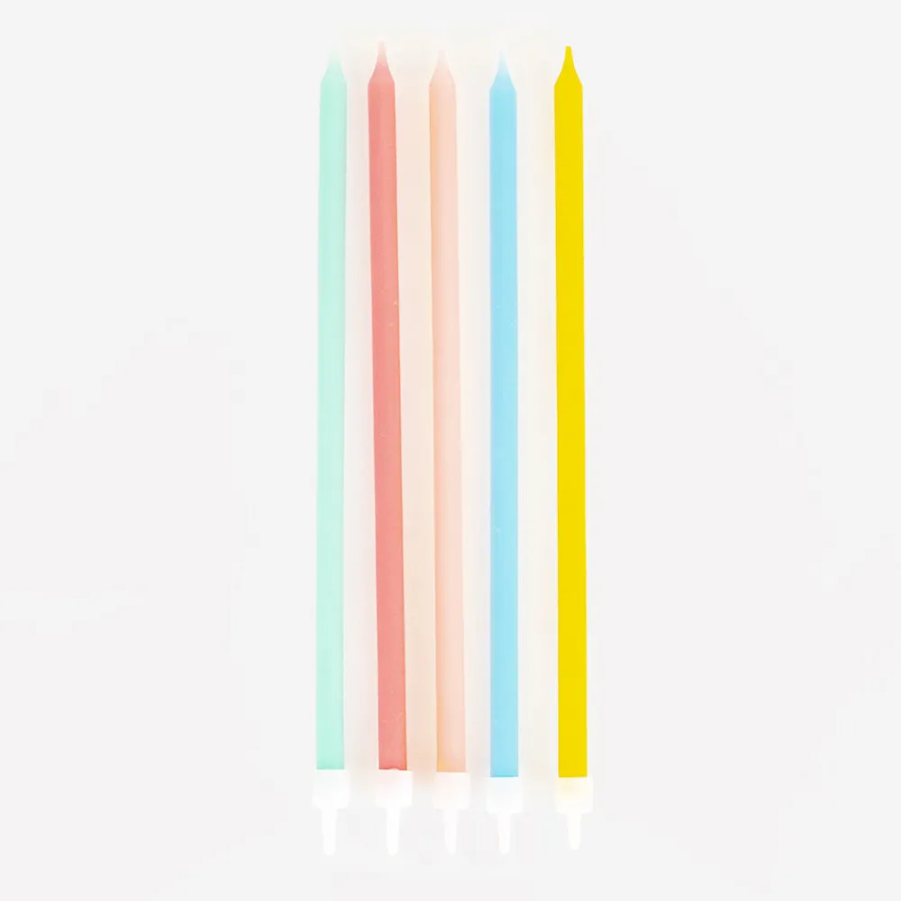Arty Fêtes Factory Bougie Anniversaire : 10 Bougies Pastel