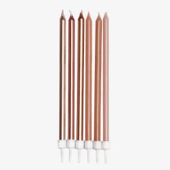 Creative Party Bougie Anniversaire : 16 Grandes Bougies Degrade Rose Gold