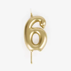 My Little Day Bougie Anniversaire : Bougie Chiffre Dore
