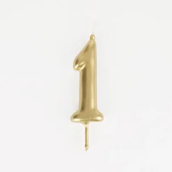 My Little Day Bougie Anniversaire : Bougie Chiffre Dore