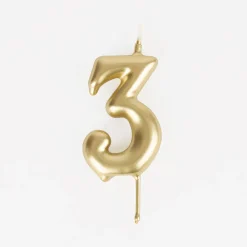 My Little Day Bougie Anniversaire : Bougie Chiffre Dore